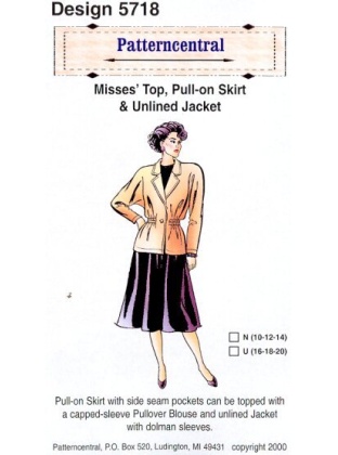 Misses Top Pull-on skirt & Unlined jacket