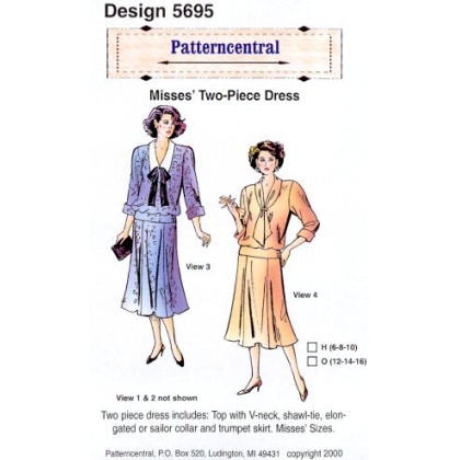 Misses Two-piece Dress sewing pattern