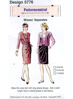 Misses separates sewing pattern by Pattern Central