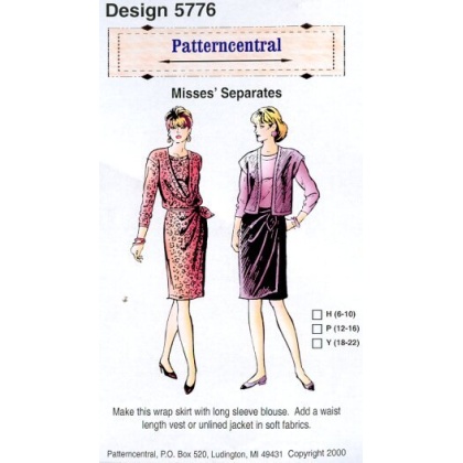 Misses separates sewing pattern by Pattern Central