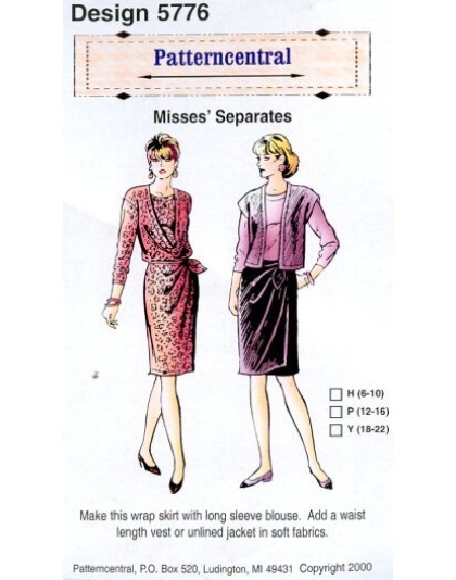 Misses separates sewing pattern by Pattern Central