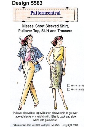 Misses short sleeved Shirt Pullover top Skirt Trousers