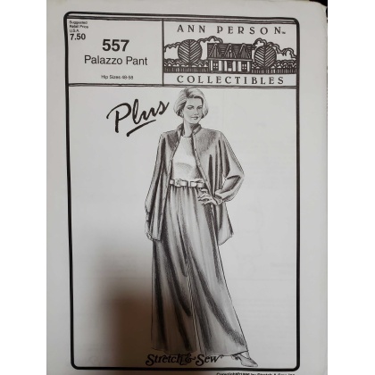 Palazzo Pant Sewing Pattern by Stretch & Sew 557