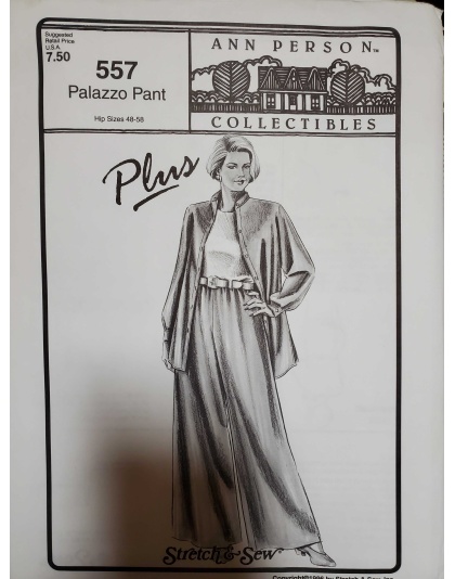 Palazzo Pant Sewing Pattern by Stretch & Sew 557