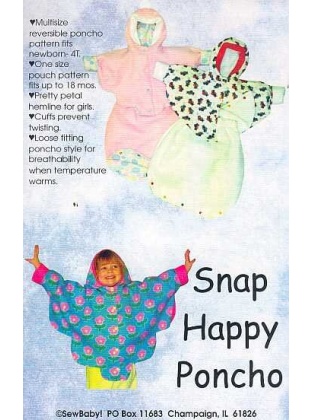 SNAP HAPPY PONCHO sewing pattern by SewBaby