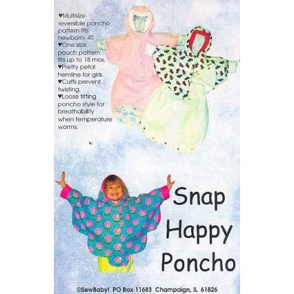 SNAP HAPPY PONCHO sewing pattern by SewBaby