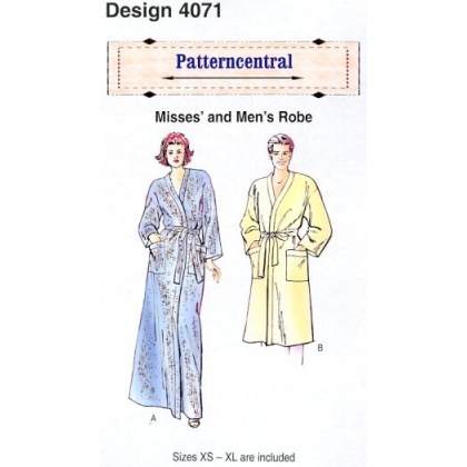Season spanning robe in two lengths. After the beach or after the bath this robe is warm and comfy. Misses and men's sizes.