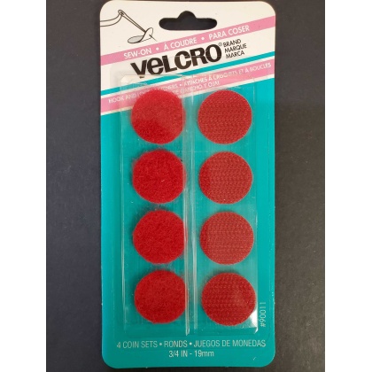 Sew On Velcro - Red