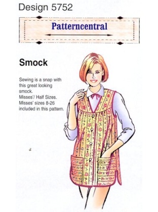 Smock sewing pattern by Patterncentral Misses half sizes Miss 8-26