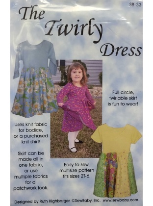 THE TWIRLY DRESS sewing pattern by SewBaby