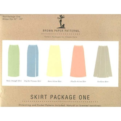 Brown Paper Patterns: Skirt package one, Drawstring & Pocket patterns included