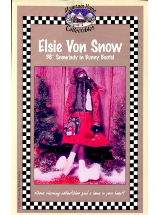 ElSIE VON SNOW 36 inch snowlady in big white bunny boots