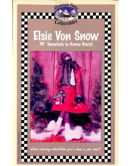 ElSIE VON SNOW 36 inch snowlady in big white bunny boots