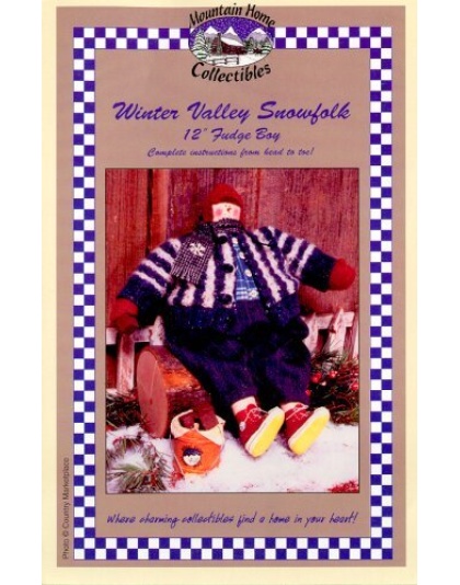 FUDGE BOY 12in pudgey snow boy from the Winter Valley Snowfolk Collection