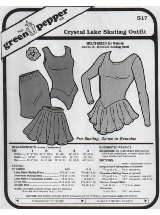 Green Pepper Crystal Lake skating outfit 517