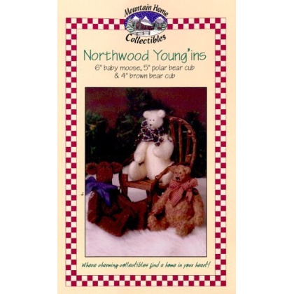 NORTHWOOD YOUNGINS a 6in baby moose 5in polar bear cub & 4in brown bear cub