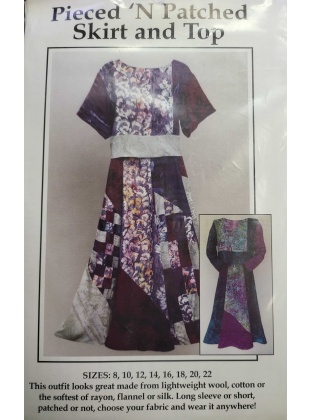 Pieced N Patched Skirt and Top sewing pattern Size -22 801