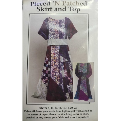 Pieced N Patched Skirt and Top sewing pattern Size -22 801