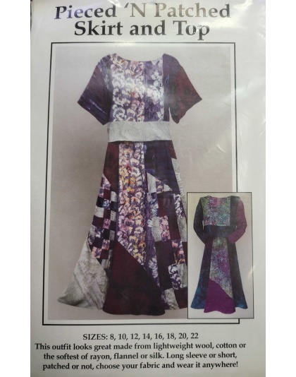 Pieced N Patched Skirt and Top sewing pattern Size -22 801