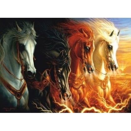 The Four Horses of the Apocalypse Puzzle By Sunsout - 1500 Pieces *Last One*