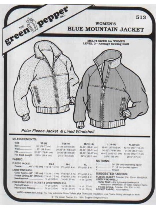 Womens Blue Mountain jacket by Green Pepper