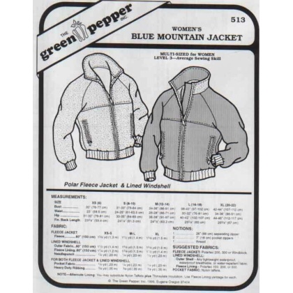 Womens Blue Mountain jacket by Green Pepper