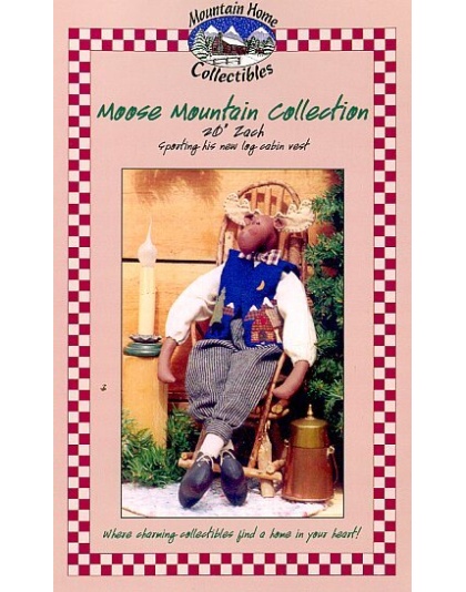 ZACH an adorable 20 inch cloth doll moose sewing pattern