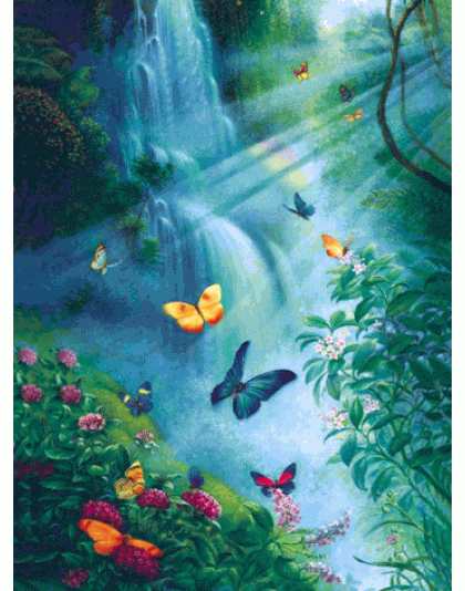 Butterflies in the Mist Jigsaw Puzzle by Sunsout - 3000 pc *LAST ONE*