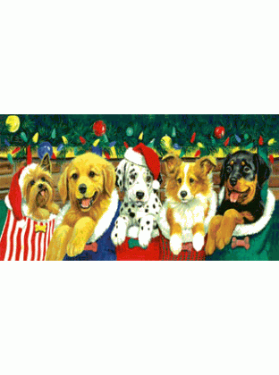 Stocking Puppies Jigsaw Puzzle By Sunsout - 500 Pieces *Last One*