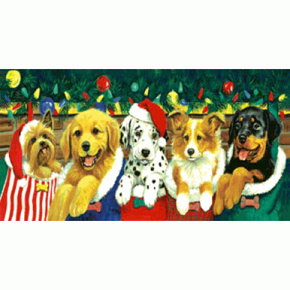 Stocking Puppies Jigsaw Puzzle By Sunsout - 500 Pieces *Last One*